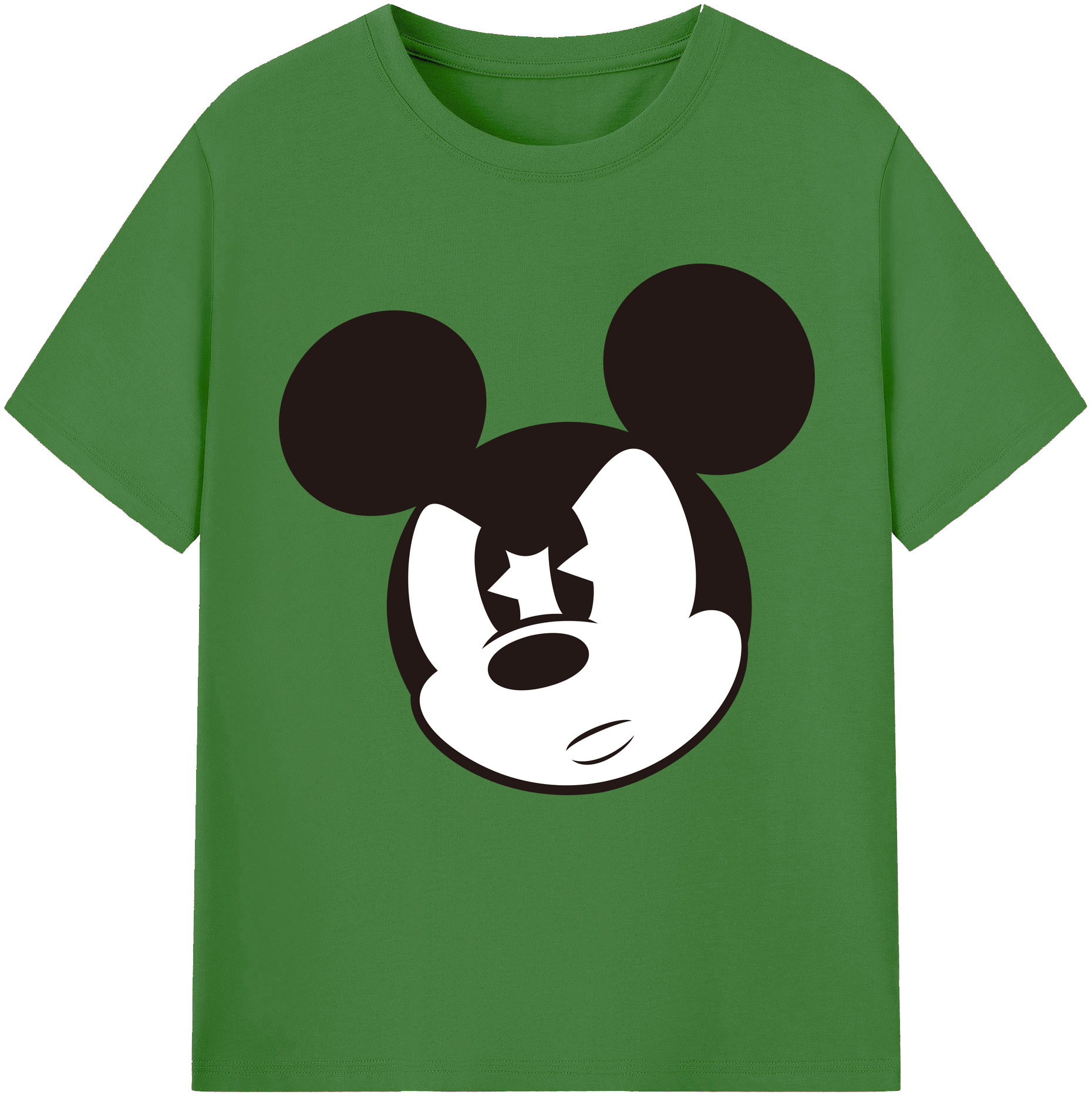 （画像用） ミッキーマウス Mickey Mouse レディースカジュアルプリントTシャツ（綿100％）